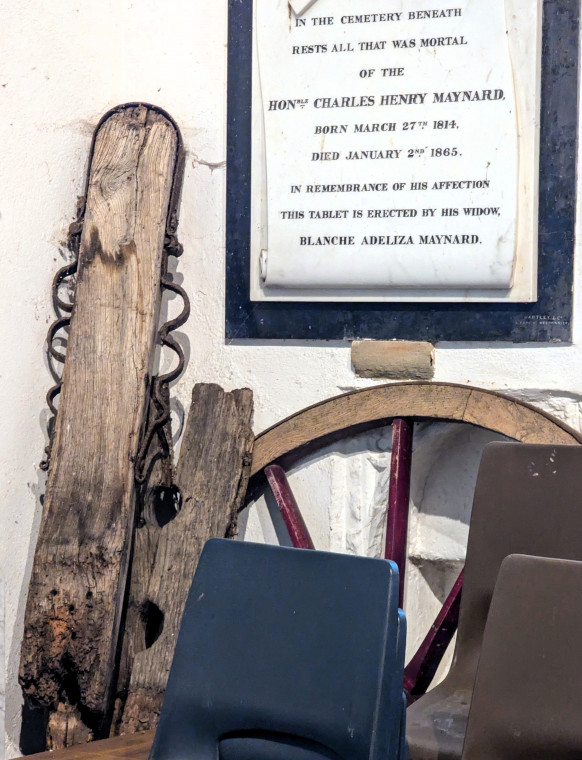 Little Easton church whipping post Copyright: William George