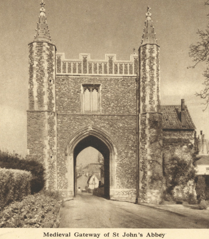 Colchester St Johns Abbey Gateway Arthur Mee 1942 Copyright: Arthur Mee 1942