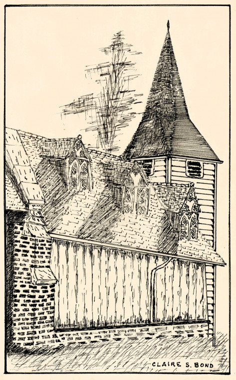 Greenstead Church Pen and Ink Sketch Copyright: Claire S Bond