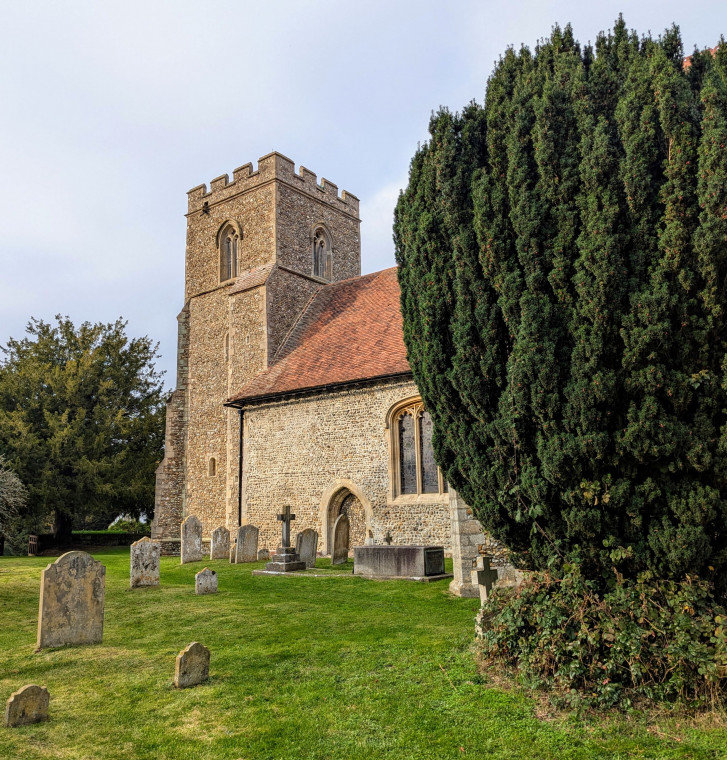 Little Easton church tower from south east side Copyright: William George