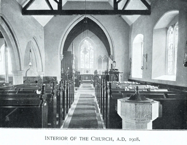 Stock Church Interior Photograph 1914 Copyright: William George