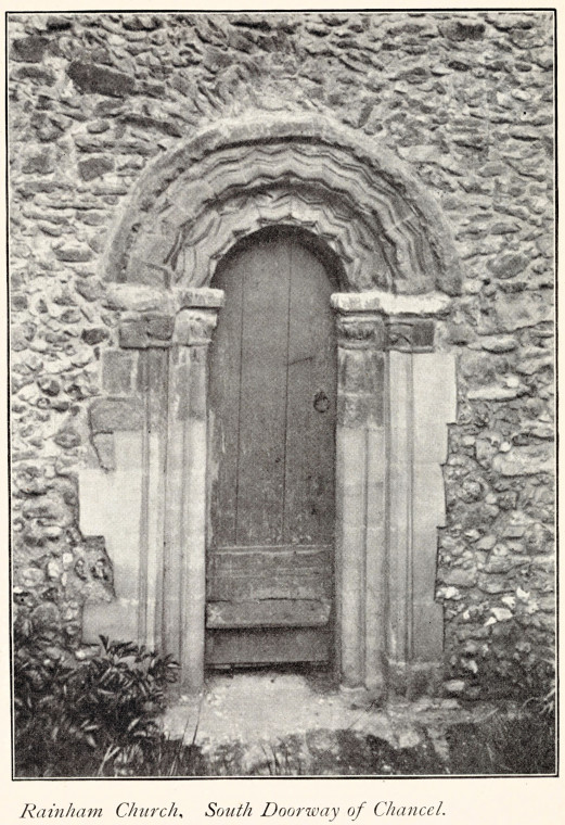 Rainham Church south doorway of chancel Godman 1905 Copyright: E Godman