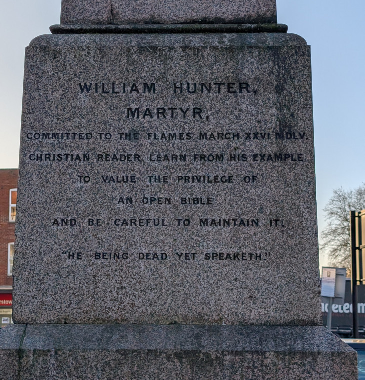 Brentwood  William Hunter 1535 to 1555 Memorial 2 January 2025 5 Copyright: William George