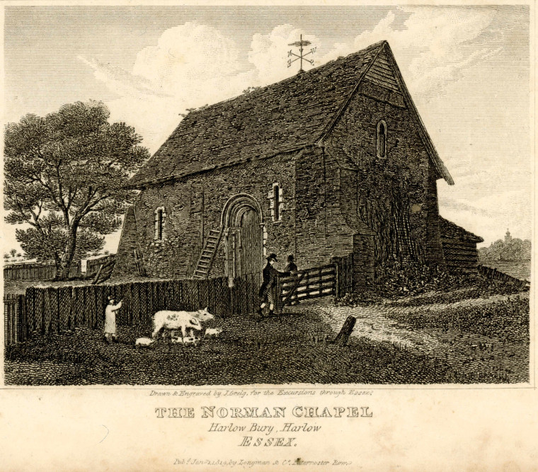 Harlowbury Chapel Excursions through Essex 1819 Copyright: William George