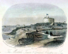 Clacton Cliffs with Martello Tower about 1880 