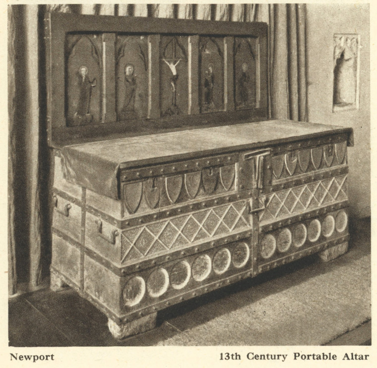 Newport Portable Altar Arthur Mee 1942 Copyright: Arthur Mee 1942