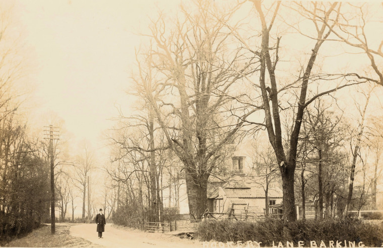 Barking Rookery Lane off Upney Lane Sepia Post Card Copyright: Post Card