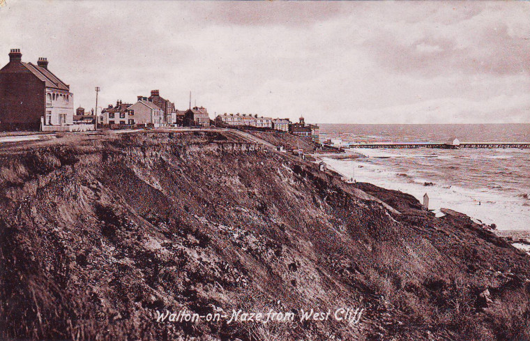 Walton on the Naze London Clay Cliffs Post Card Copyright: William George