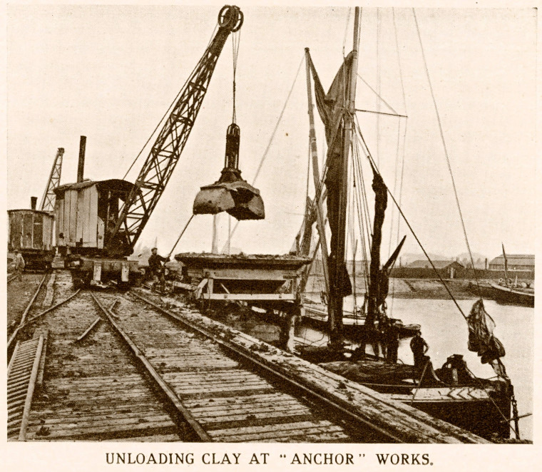 Grays Anchor Brand Chalk Quarry Unloading Clay Copyright: Anchor Brand Portland Cement Booklet