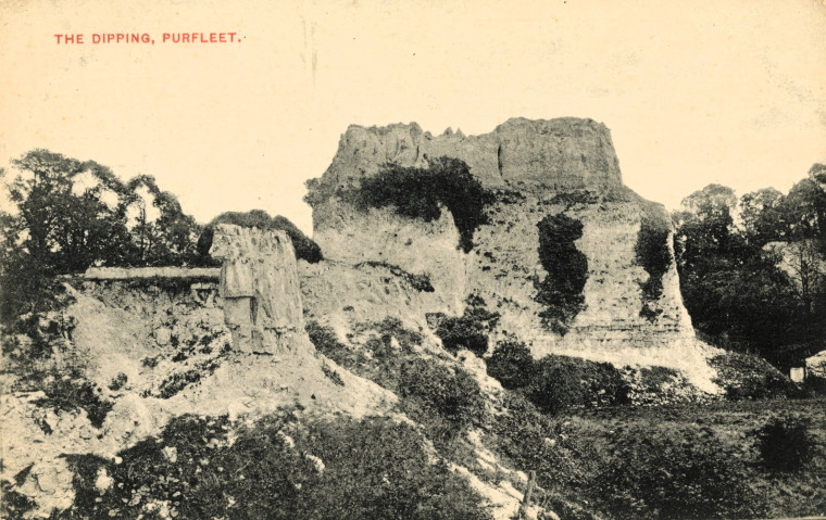 Purfleet The Dipping Chalk Quarry Copyright: Post Card