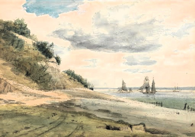 Wrabness Cliff painting Copyright: William George