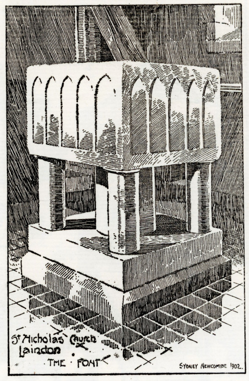 Laindon Church font Godman 1905 Copyright: S Newcombe