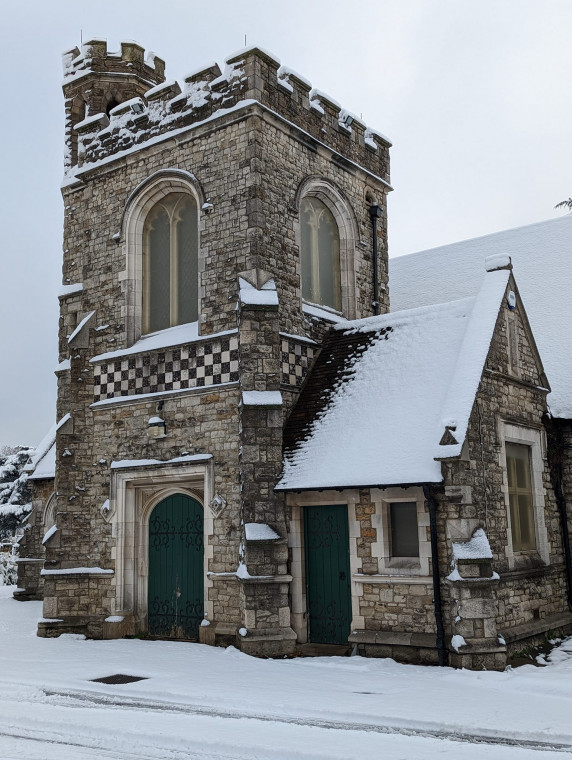 Barking Rippleside Cemetery Snow Scene 1 Copyright: William George