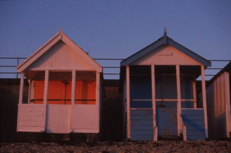 Thorpe Bay Beach Huts March 1995 Copyright: Roger Payne