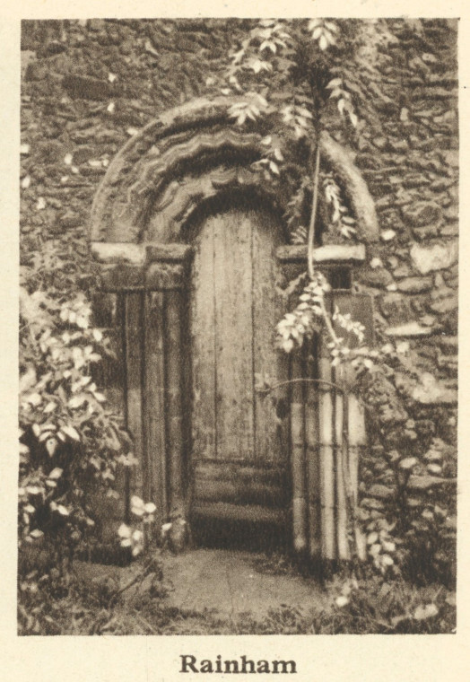 Rainham Church Doorway Arthur Mee 1942 Copyright: Arthur Mee 1942