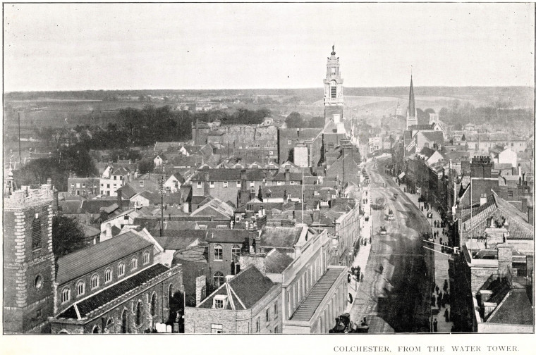 Colchester Town from Water Tower Copyright: Sands and Sons 32 Views of Clacton