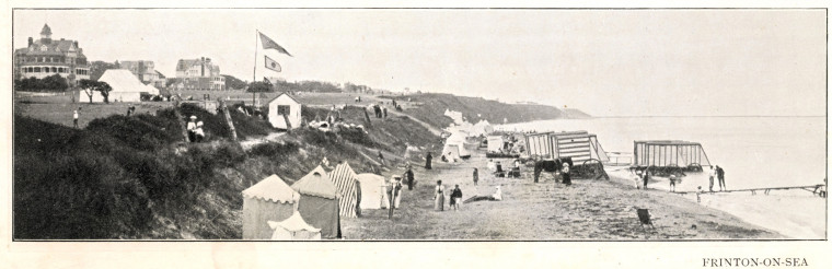 Frinton Beach Huts photographic view Copyright: Sands and Sons 32 Views of Clacton