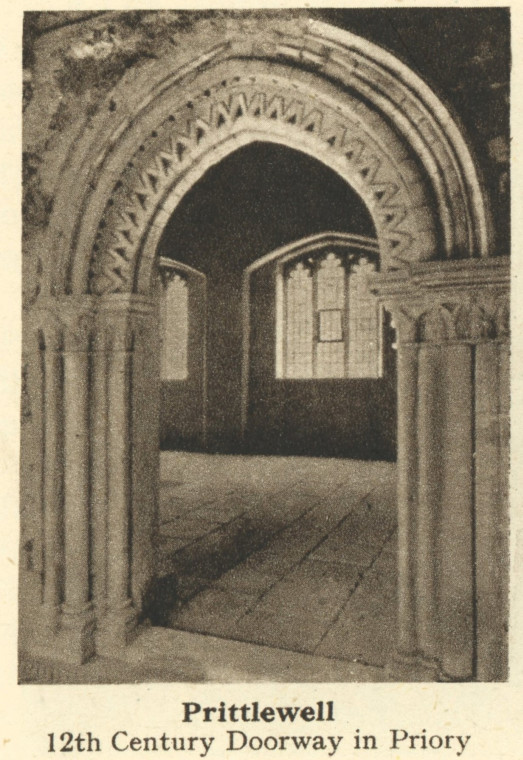 Prittlewell Priory Doorway Arthur Mee 1942 Copyright: Arthur Mee 1942