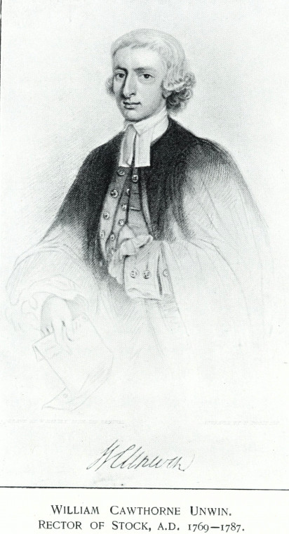 Stock Rector W C Unwin 1769 to 1787 Copyright: William George