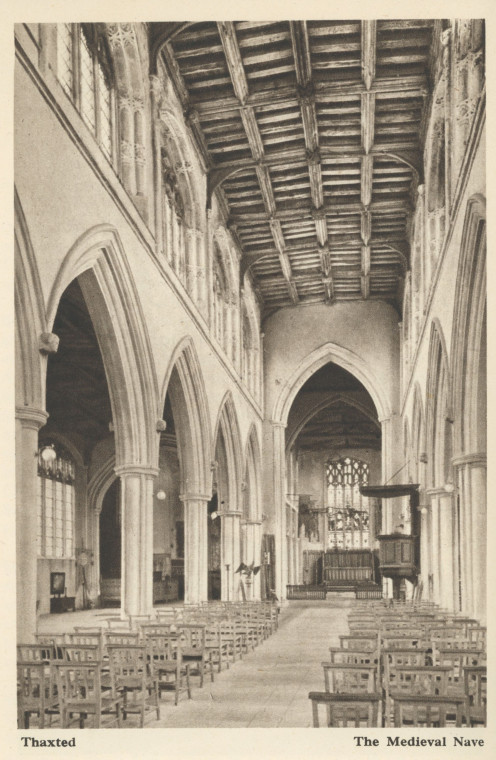 Thaxted Church The Nave Mee 1942 Copyright: Arthur Mee 1942