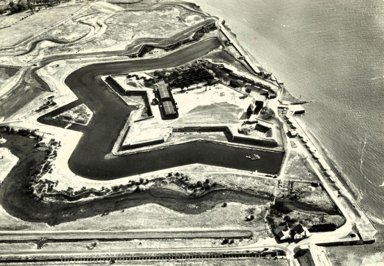 Tilbury Fort Aerial View Post Card Copyright: Post Card