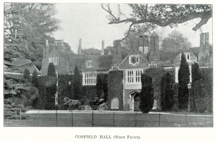 Gosfield Hall West Front Country Seat 1897 Copyright: William George