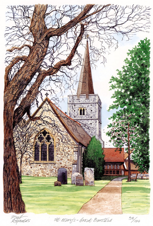 Great Burstead Church Print Copyright: Paul Reynolds