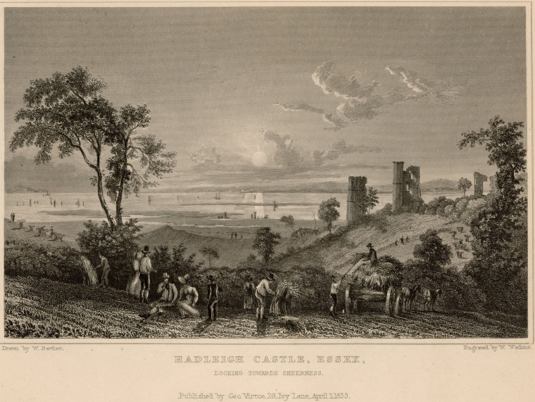 Hadleigh Castle 1833 Print Copyright: William George