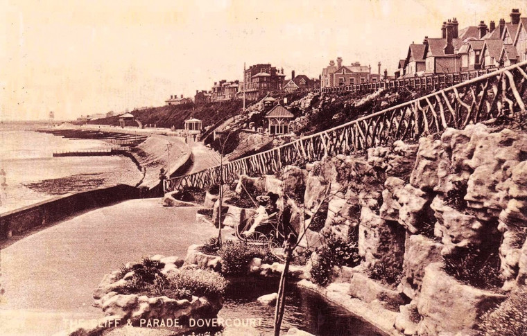 Dovercourt Cliff and parade showing artificial cliffs Copyright: William George