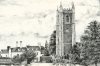 Dedham Church Pencil Sketch