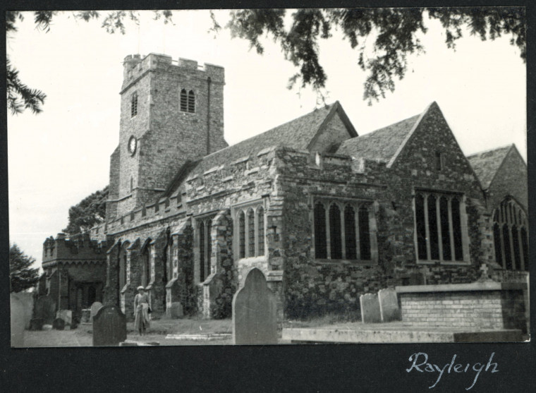 Rayleigh Church from South East Photograph Album 1955 Copyright: Photograph Album