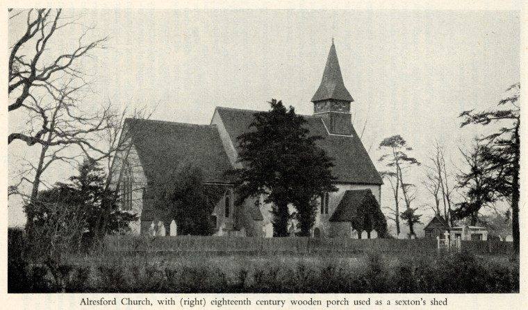 Alresford Parish Church McCallum 1948 Copyright: J R McCallum An Essex Village Alresford 1948