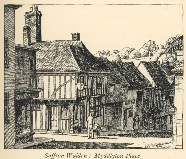 Saffron Walden Myddlyton Place Bax 1939 Copyright: S R Badmin