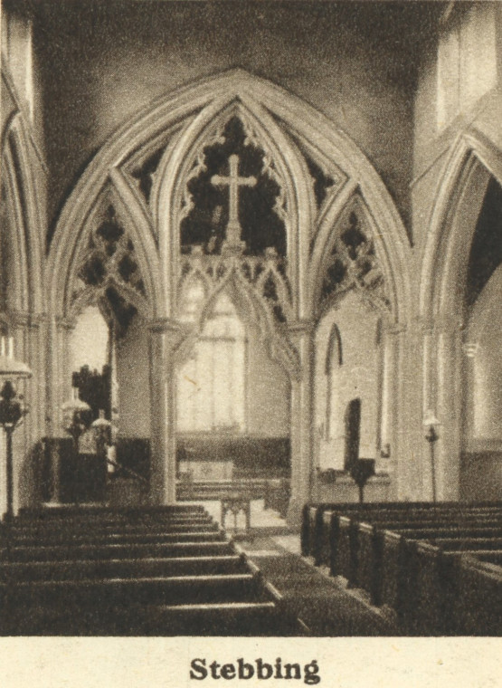 Stebbing Church Interior Arthur Mee 1942 Copyright: Arthur Mee 1942