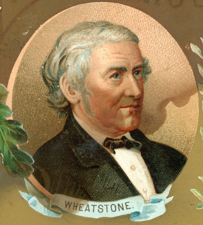 Sir Charles Wheatstone 1802 to 1875 Coloured Portrait Copyright: Portrait