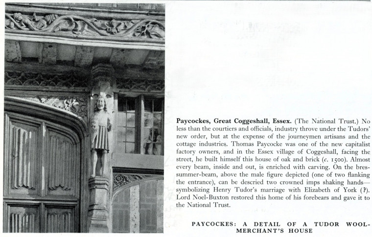 Coggeshall Paycockes House Photograph 1953 Copyright: Christopher Hussey 1953