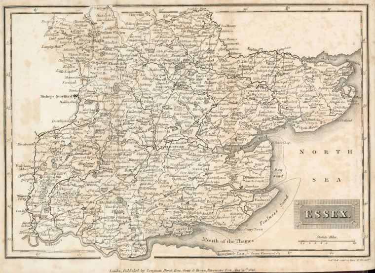 Essex Map from Essex Excursions 1818 Copyright: Essex Excursions 1818