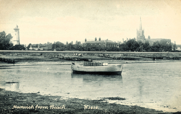 Harwich from the beach Post Card Copyright: post Card