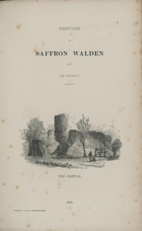 John Player Sketches of Saffron Walden 1845 Half Title Castle Copyright: John Mallows Youngman