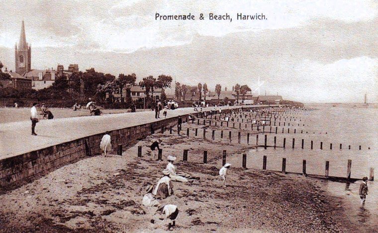 Harwich Promenade and Beach Post Card Copyright: William George