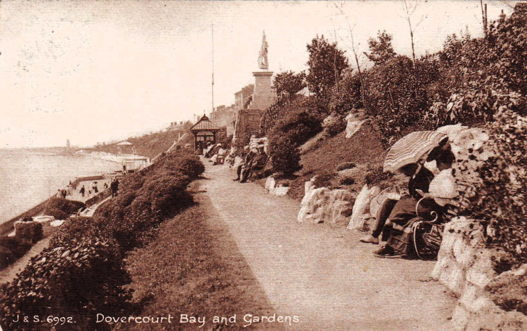 Dovercourt Bay and Gardens showing artificial cement cliff Copyright: William George