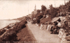 Dovercourt Bay and Gardens showing artificial cement cliff 