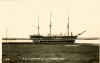 Purfleet Post Card of Training Ship Cornwall