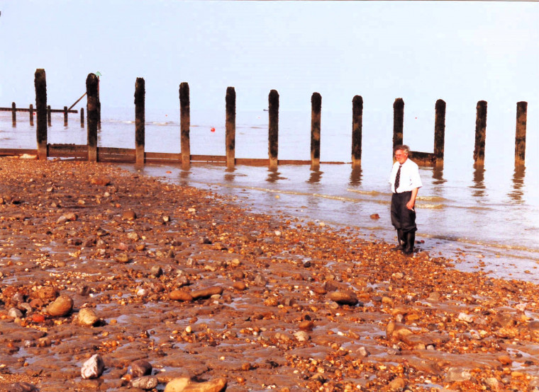 Clacton beach showing exposed London Clay with G R Ward Copyright: William George