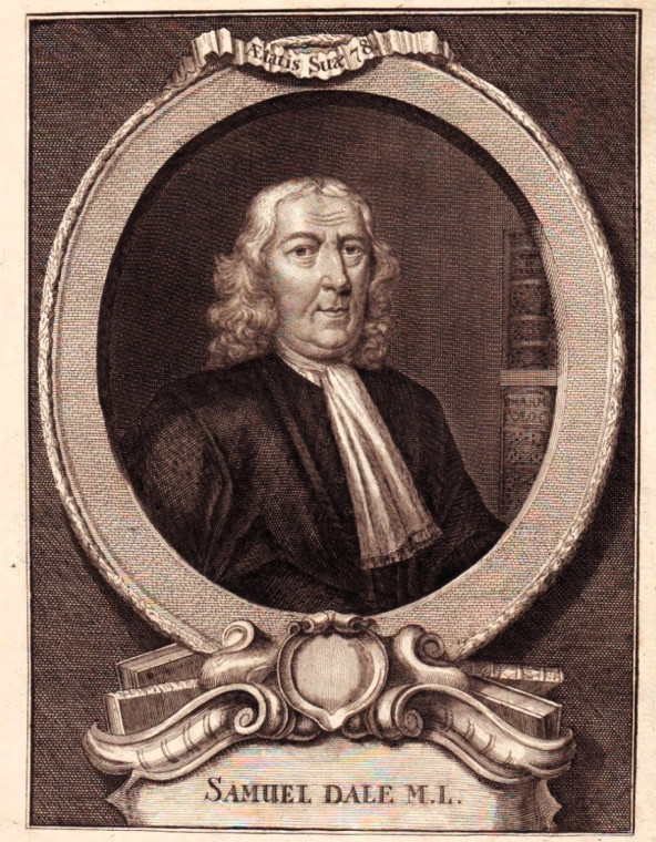 Samuel Dale 1659 to 1739 Portrait 1730 Copyright: William George