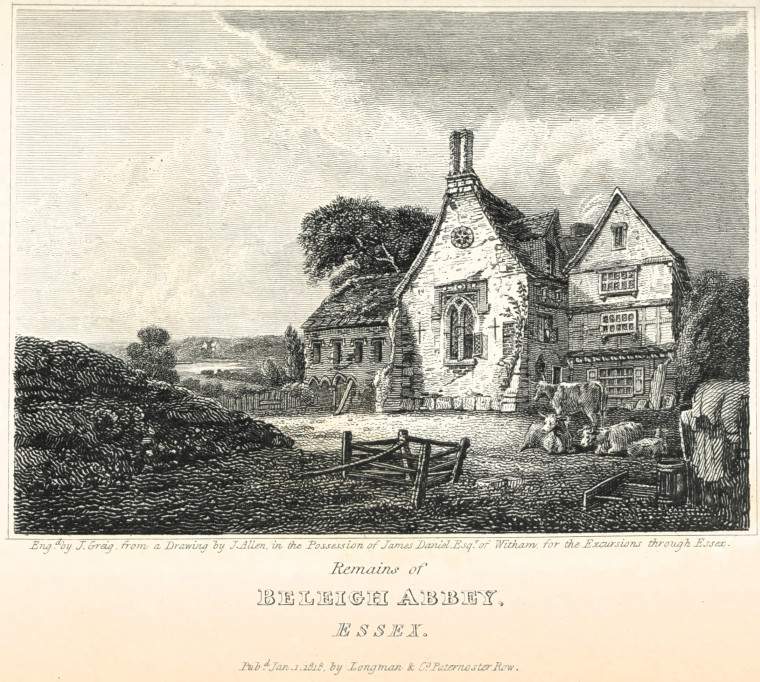 Beeleigh Abbey Remains 1818 Excursions Copyright: J Allen