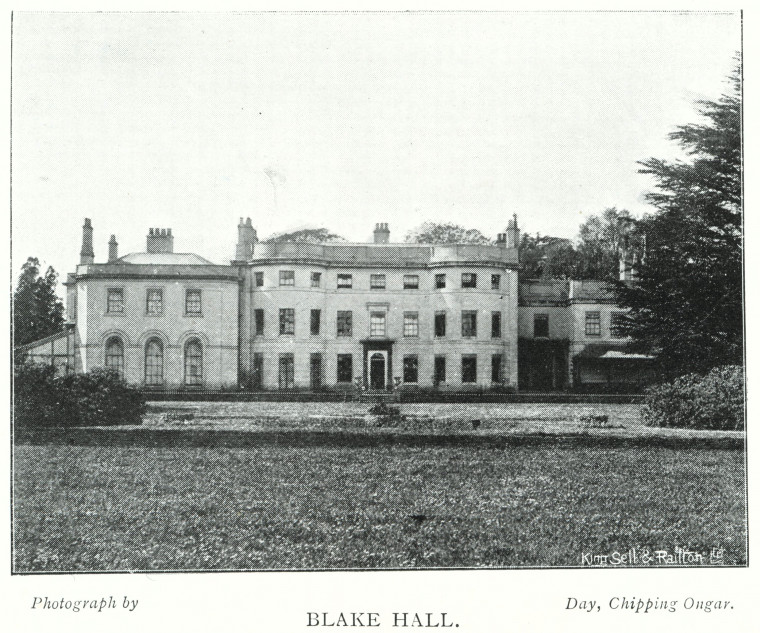 Blake Hall Ongar Country Seat 1897 Copyright: William George