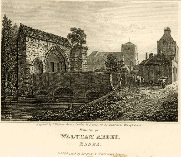 Waltham Abbey Remains Excursions through Essex 1819 Copyright: William George