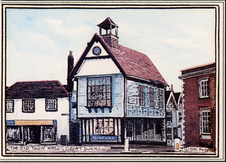 Great Dunmow Old Town Hall Print 1990 Copyright: Hall