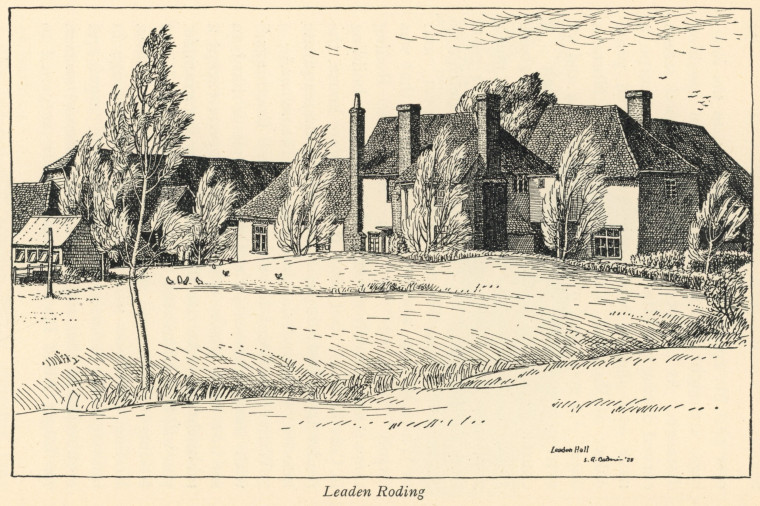 Leaden Roding Leaden Hall Bax 1939 Copyright: S R Badmin 1938